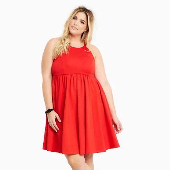 torrid Dresses & Skirts - Torrid Ponte High Neck Skater Dress